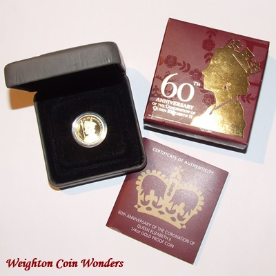 2013 1/4oz Gold Proof Coin - 60th Anniversary of Coronation